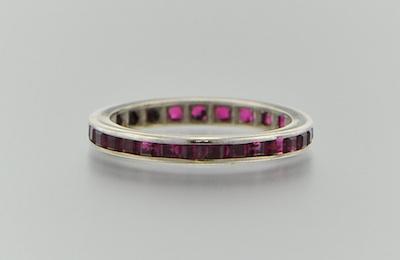 A Ruby Eternity Ring 14k white gold