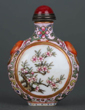 A RUBY RED-GROUND FAMILLE ROSE