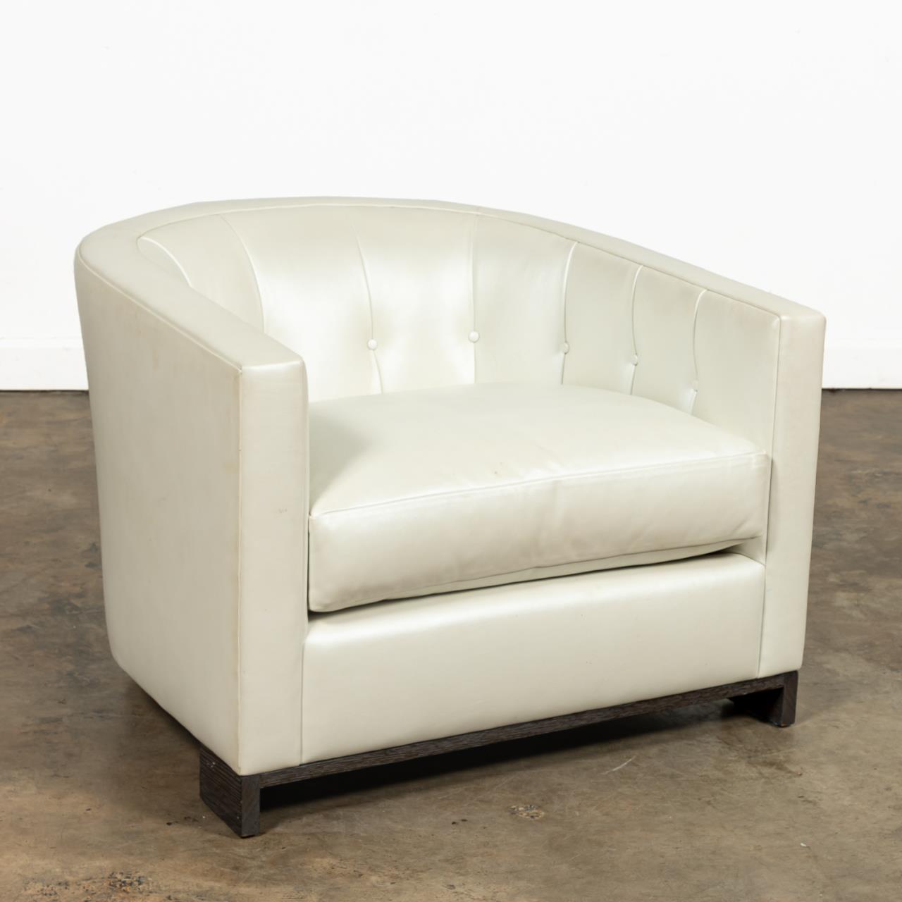 A. RUDIN MODERN WHITE LEATHER
