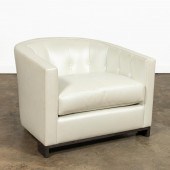 A. RUDIN MODERN WHITE LEATHER