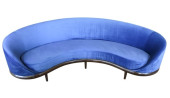 A. RUDIN MODERNIST CURVED BLUE
