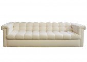 A. RUDIN TUFTED WHITE FABRIC S