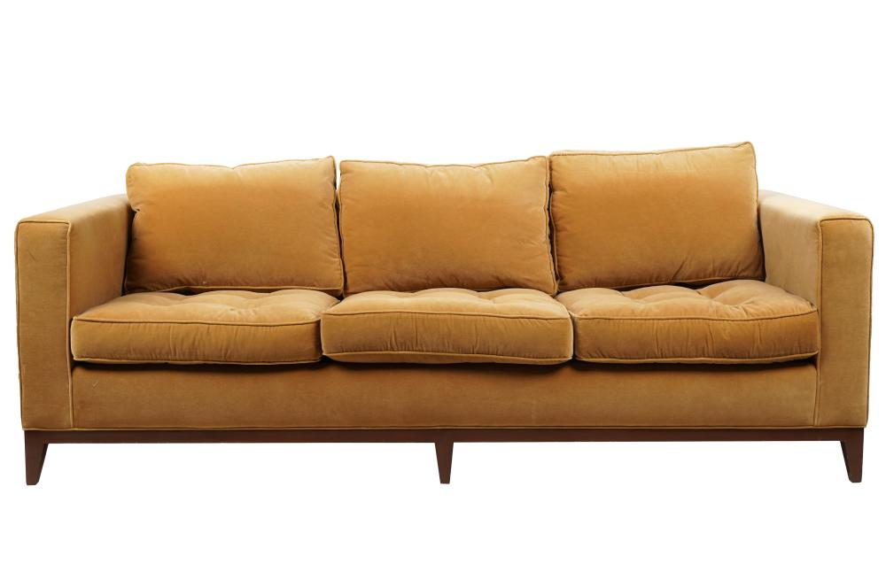 A. RUDIN VELVET-UPHOLSTERED