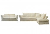 A. RUDIN WHITE UPHOLSTERED SEC