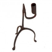 A rushlight holder on tripod b