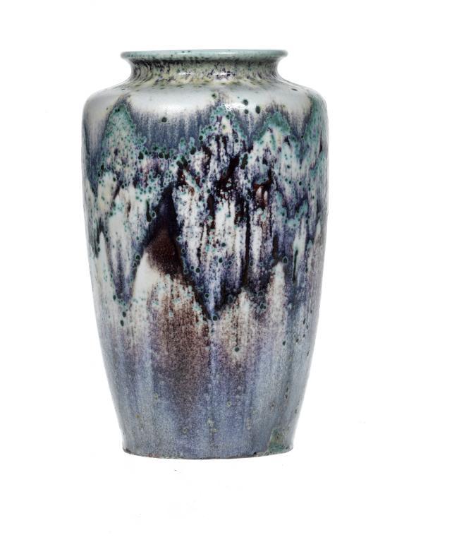 A RUSKIN HIGH FIRED VASE the