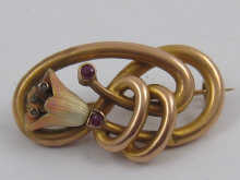 A Russian 14 carat gold and