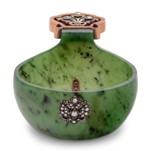 A Russian 14-Karat Gold, Enamel,