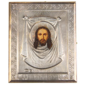 A RUSSIAN .875 SILVER OKLAD IC