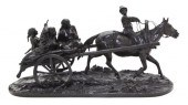 A Russian Bronze Figural Group