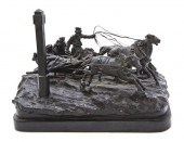 A Russian Bronze Figural Group