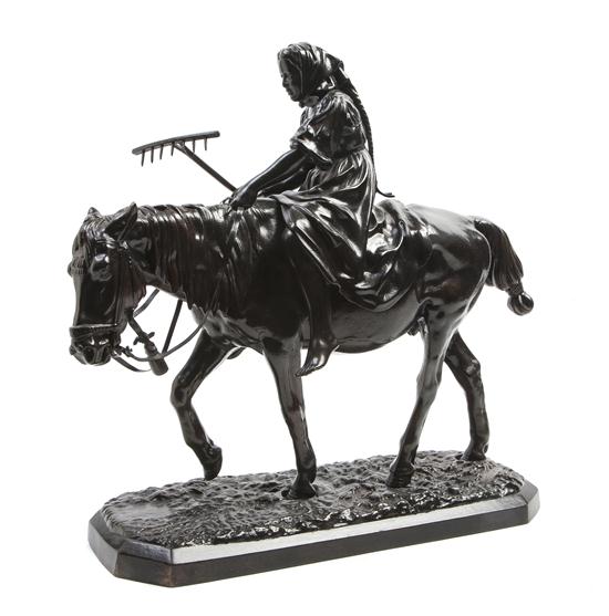 *A Russian Bronze Figural Group