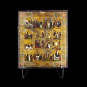 A RUSSIAN CALENDAR ICON DEPICT