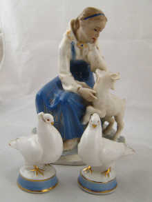A Russian ceramic group of a