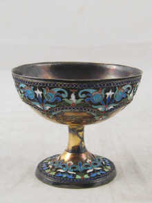 A Russian cloisonne enamelled