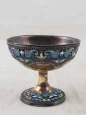 A Russian cloisonne enamelled