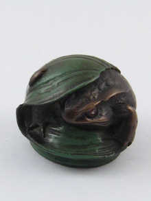 A Russian cold painted bronze