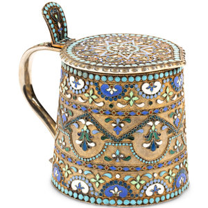 A Russian Enameled and