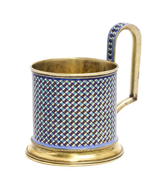 A Russian Enameled Gilt Silver