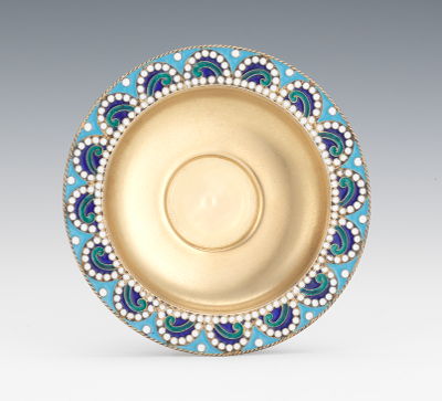 A Russian Enameled Saucer ca.