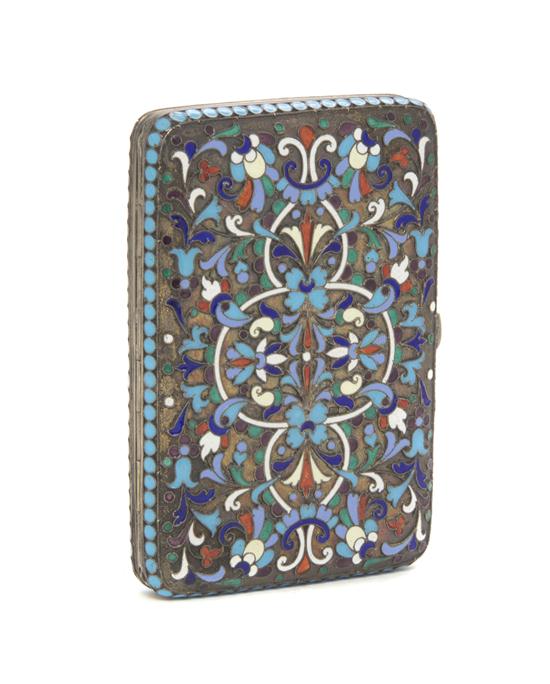 * A Russian Enameled Silver