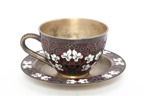 A Russian Gilt Silver and Cloissone