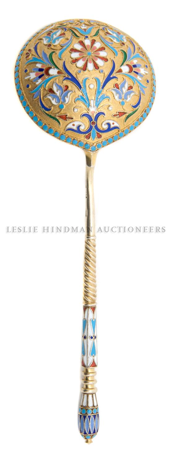 A Russian Gilt Silver Enameled