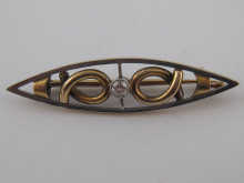 A Russian hallmarked 14 carat two