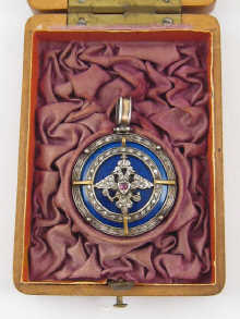 A Russian hallmarked enamel gold