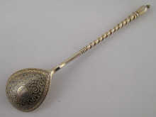 A Russian hallmarked silver spoon