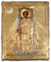 A RUSSIAN ICON OF ARCHANGEL MI