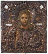 A RUSSIAN ICON OF CHRIST PANTO