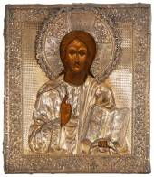 A RUSSIAN ICON OF CHRIST-PANTO