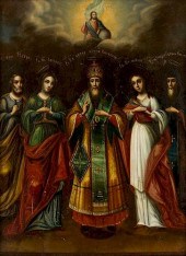 A RUSSIAN ICON OF FIVE SELECT