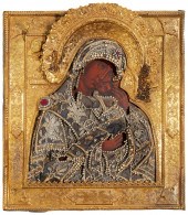 A RUSSIAN ICON OF MOTHER OF GO