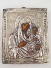A Russian Icon of the Virgin a