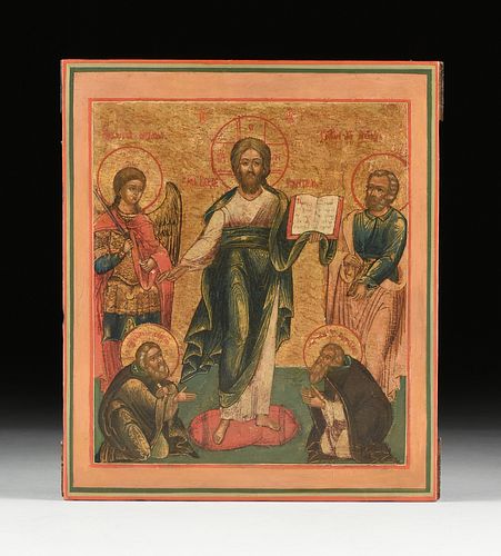 A RUSSIAN ICON, "TRANSFIGURATION OF