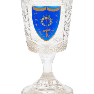 A Russian Imperial Cut Glass and