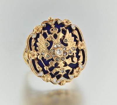 A Russian Imperial Design Ring with