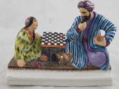 A Russian inkstand formed as a