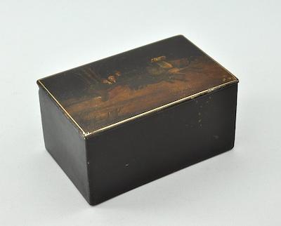 A Russian Lacquer Tea Caddy, ca.