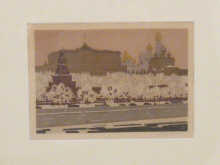 A Russian lithograph of the Kremlin