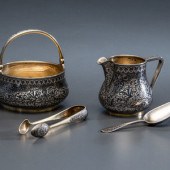 A Russian Niello Inlaid Silver