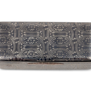 A Russian Niello Silver Snuff Box