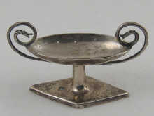 A Russian oval silver salt with