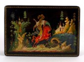 A Russian palekh box decorated