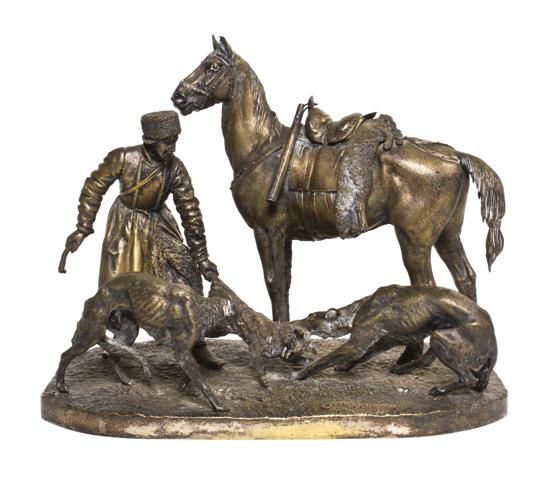 A Russian Parcel Gilt Bronze