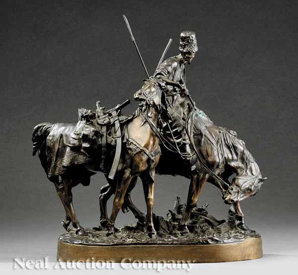 A Russian Patinated Bronze