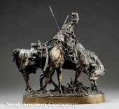 A Russian Patinated Bronze Fig