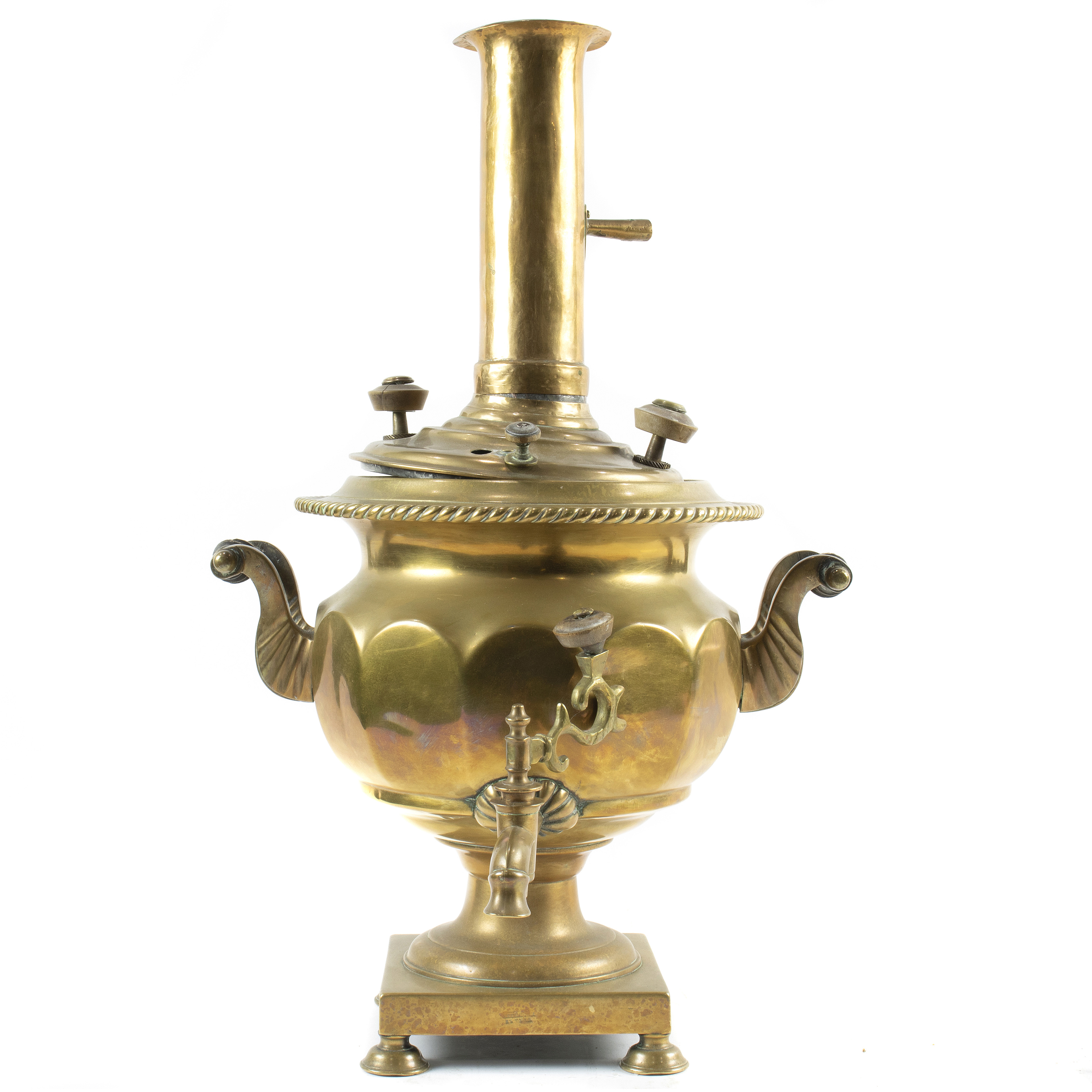A RUSSIAN SAMOVAR, LABELED FOR